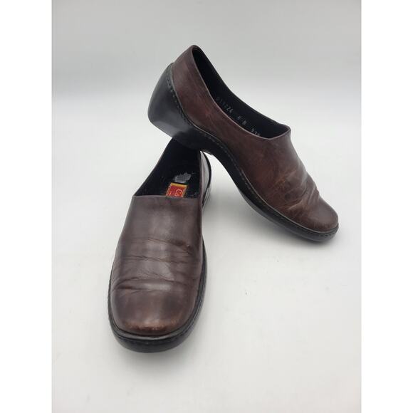 Cole Haan Studio Chocolate Brown Leather Slip On Flats Sz 6 B Made In Italy Vtg - Picture 1 of 10